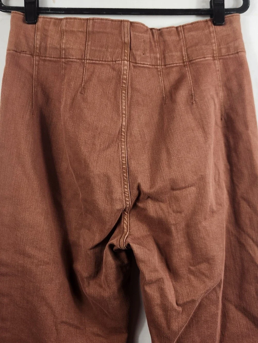 Free People We The Free Jayde High Rise Flare Jeans Rust Brown Size 32 NWT